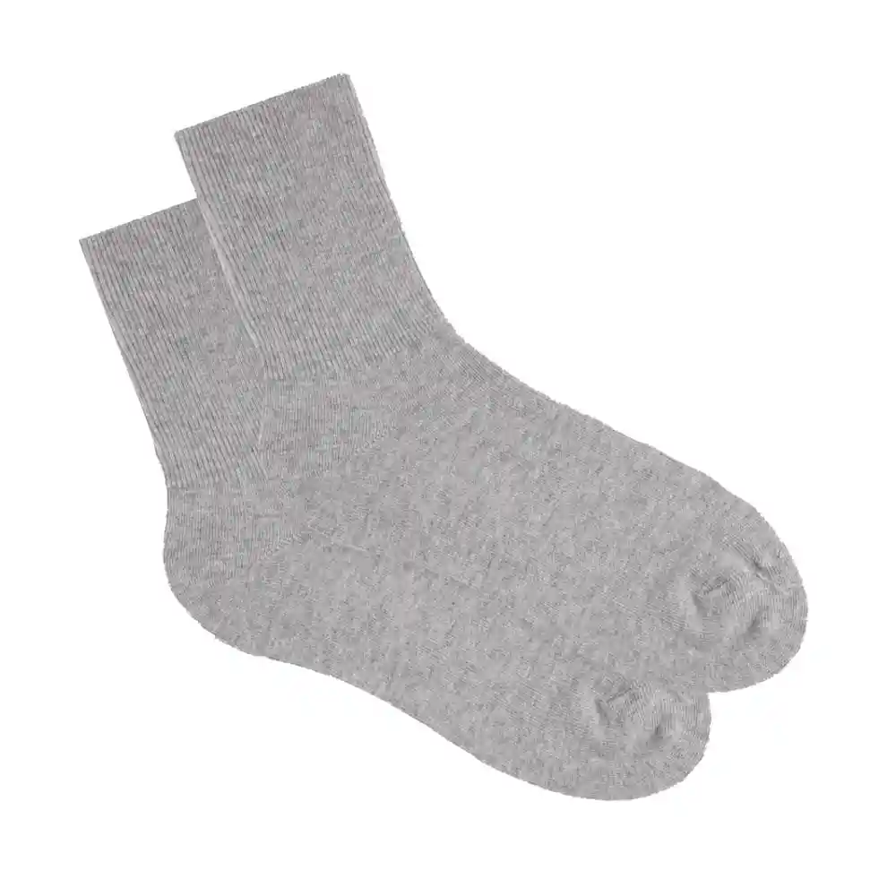 Medias Casual Largo Femenino Yaru Punto Blanco Talla 9-11