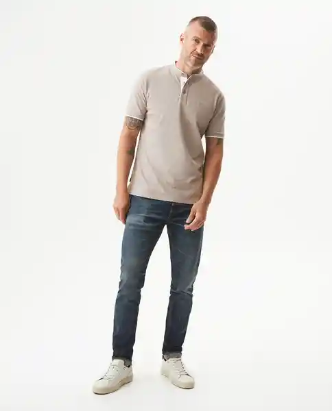 Camiseta Neru Polo Neck Beige Atmósfera Medio T XL Chevignon