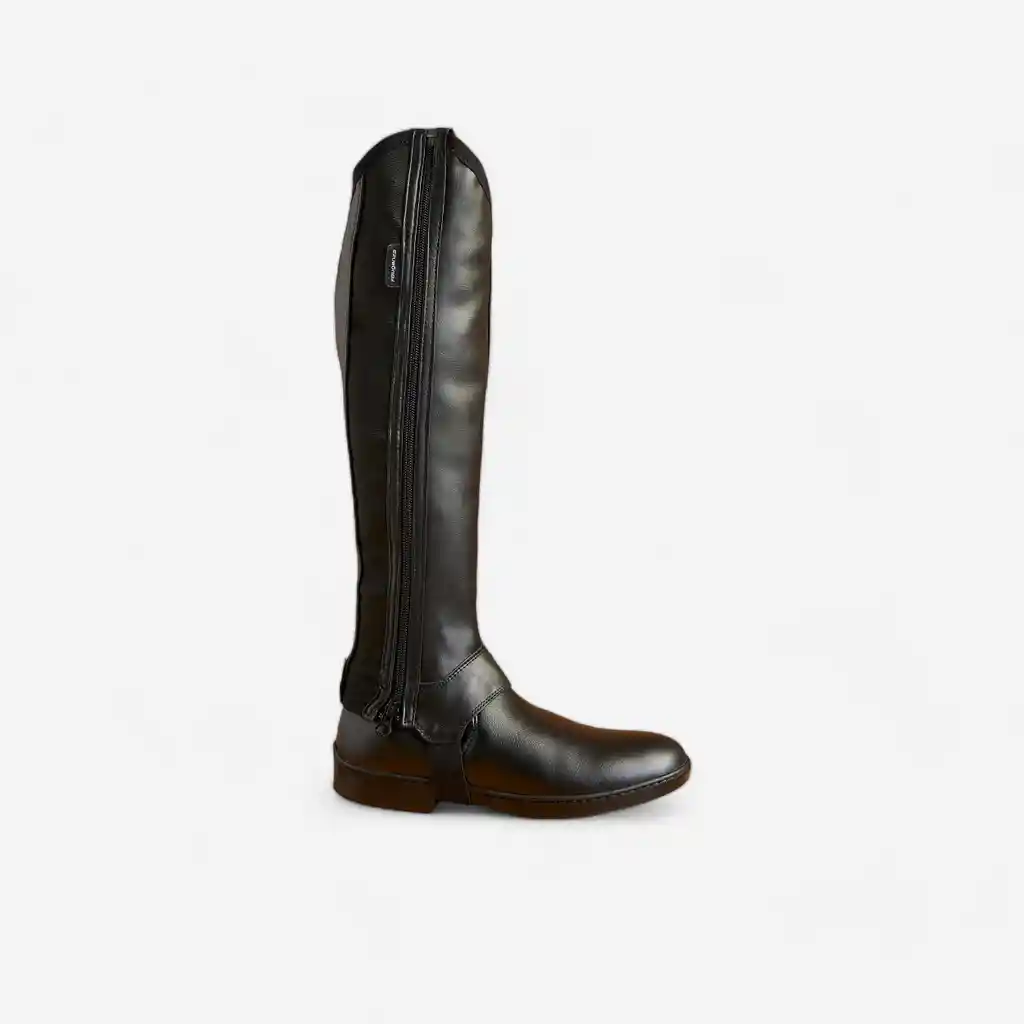 Polainas de Equitación Sintéticas - Fouganza Classic Negro