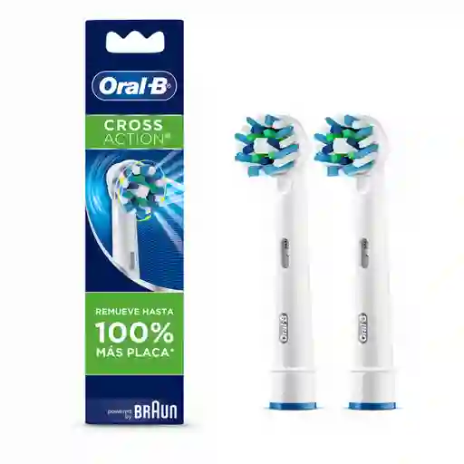 Cabezales De Repuesto Para Cepillo Eléctrico Recargable Oral-B Cross Action 2 Unidades