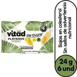 Vitad Pack Plátano Verdes 24 g x 6 Und