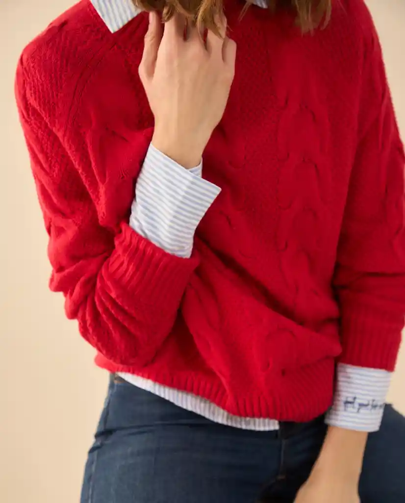 Blusa Tejido Rojo Mineral Medio Talla S 462G200 Esprit