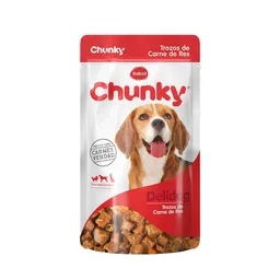 16 x Chunky Alimento Humedo Para Perro Tozos Res 100 g