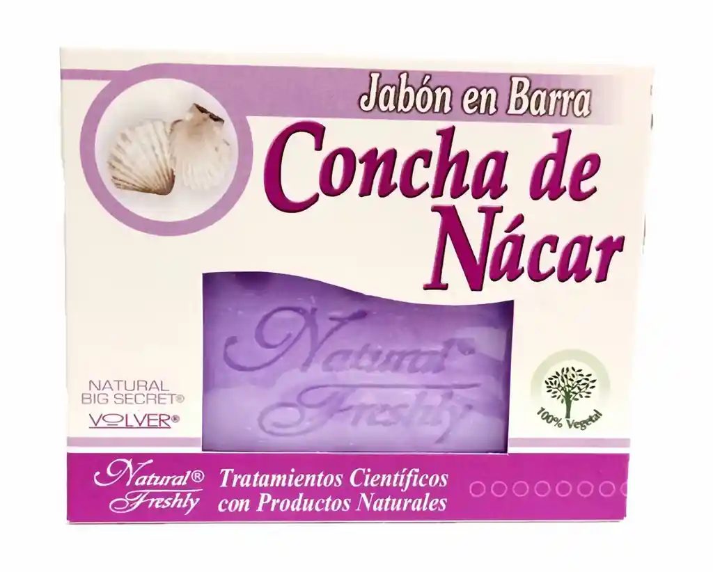 Nacar Natural Freshly Jabón En Barra Concha De