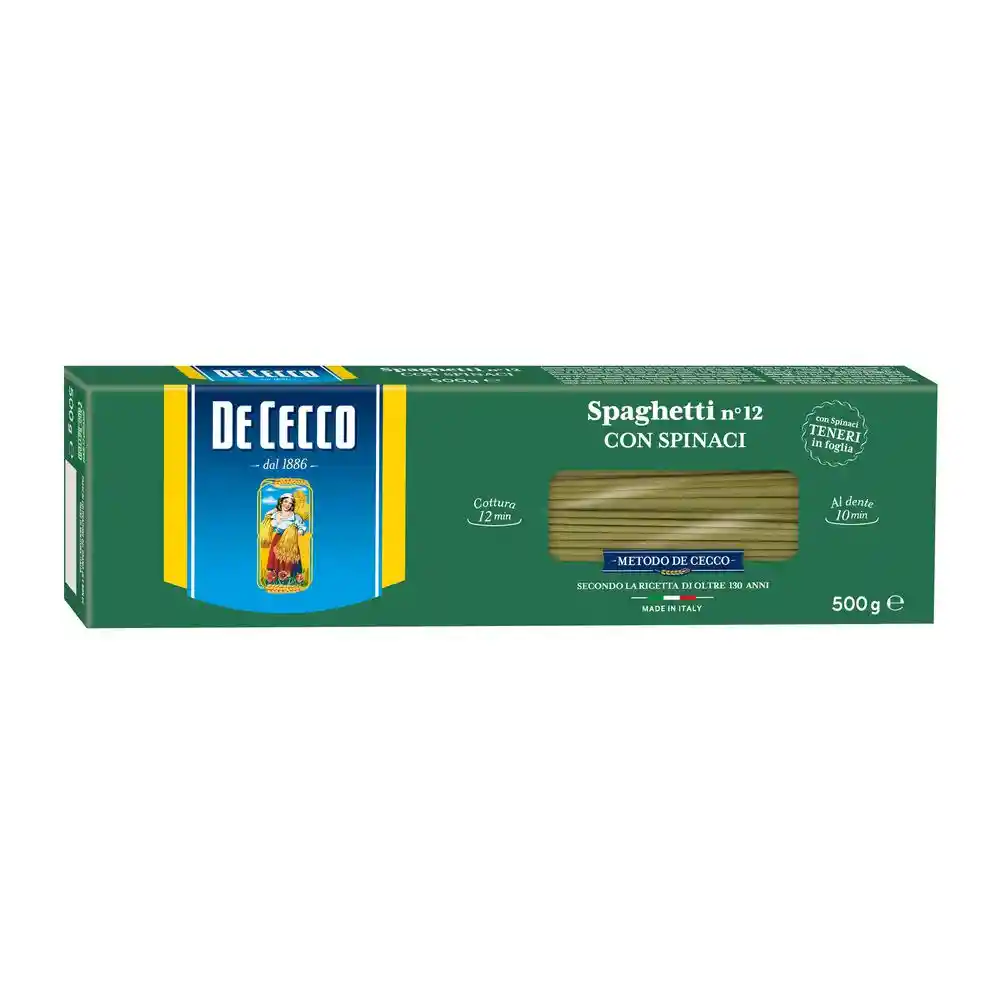 De Cecco Espagueti Espinaca Caja