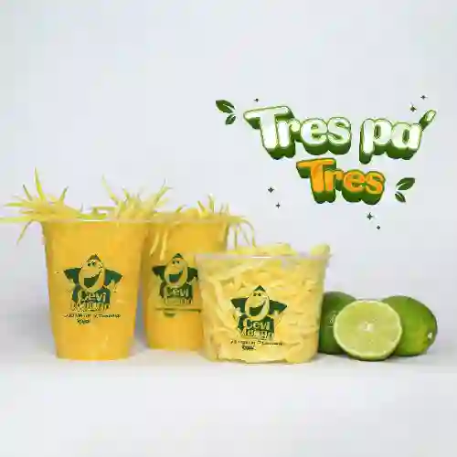 Tres Pa' Tres (2 Micheladas y 1 Mango)