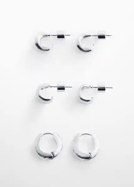Pendientes Tessa Plata Talla 99 Mujer Mango
