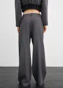 Pantalón Siena Gris Talla 38 Mujer Mango