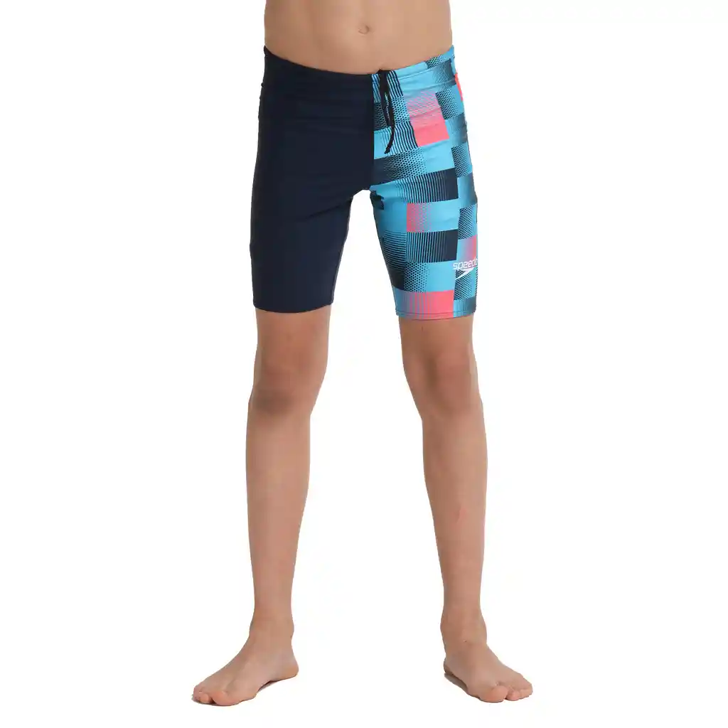 Pantaloneta de Baño Jammer Picton Dot Linear Junior Masculino Azul-10