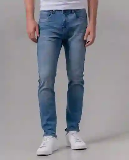 Jean Slim Hombre Azul Empolvado Medio Talla 28 42204 Rifle