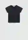 Camiseta Cenote Negro Talla S Mujer Mango