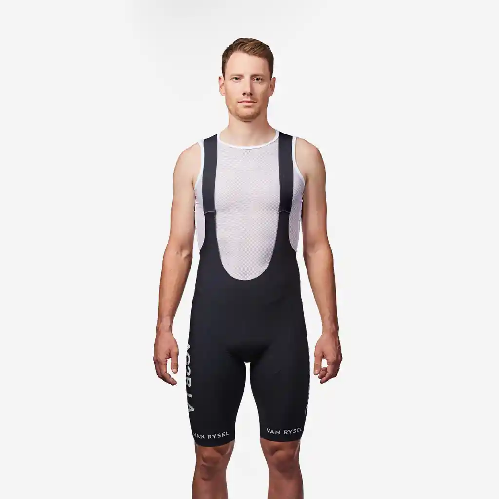 Traje de Ciclismo de Ruta Con Tirantes Corto Oficial Decathlon Ag2r La Mondiale