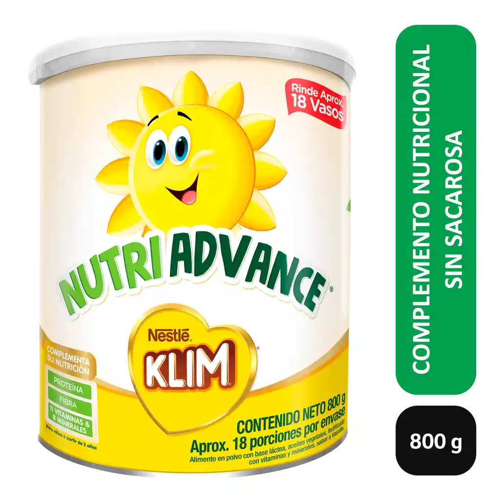 Klim Nutriadvance complemento nutricional en polvo x 800g