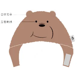 Gorro Pequeño Para Mascotas Serie we Bare Bears Grizzly Miniso