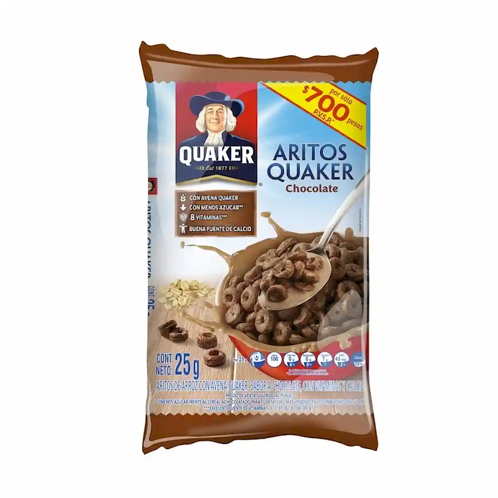 Quaker Cereal en Aritos Sabor a Chocolate