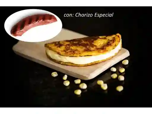 Cachapa con Queso y Chorizo