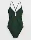 Vestido Aerie de Baño Verde Talla SMALL 5430230 American Eagle