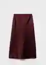 Falda Mia2 Burdeos Talla L Mujer Mango