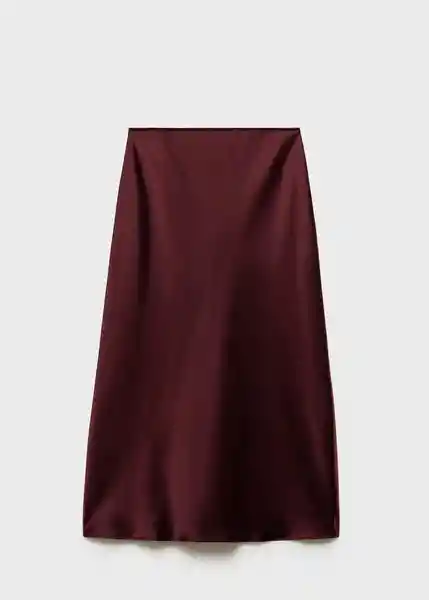 Falda Mia2 Burdeos Talla L Mujer Mango