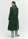 Abrigo Sirenita Verde Talla XL Mujer Mango