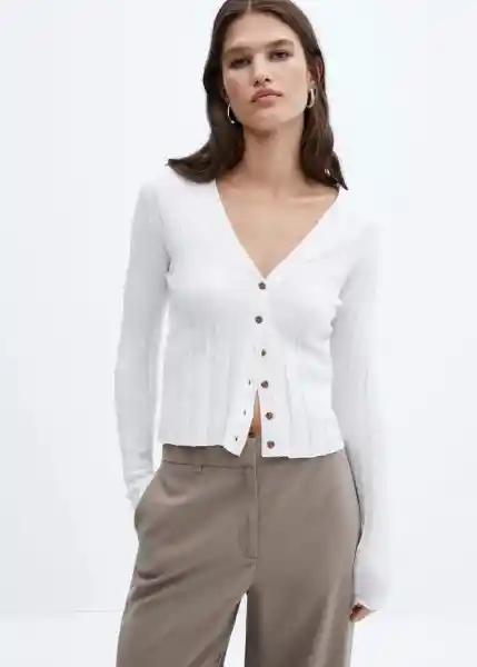 Cárdigan Flurry Crudo Talla 24 Mujer Mango