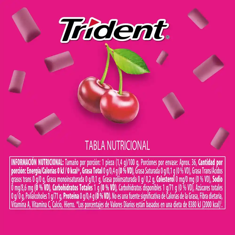 Trident Chicle Sabor a Cereza