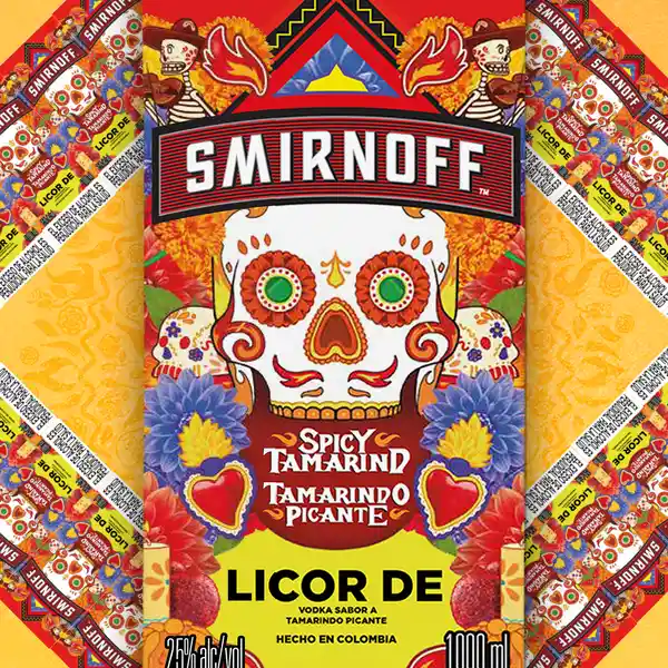 Smirnoff Licor de Vodka Tamarindo Picante 1000 mL