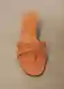 Sandalias Plane1 Naranja Talla 36 Mujer Mango