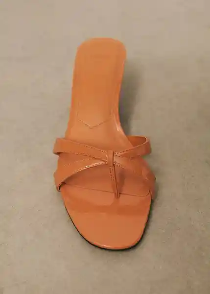 Sandalias Plane1 Naranja Talla 36 Mujer Mango