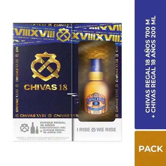 Chivas Regal Pack Whisky 18 Years + Miniaturas