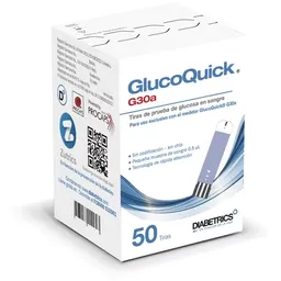 Glucoquick Tirilla de Prueba de Glucosa en Sangre G30a