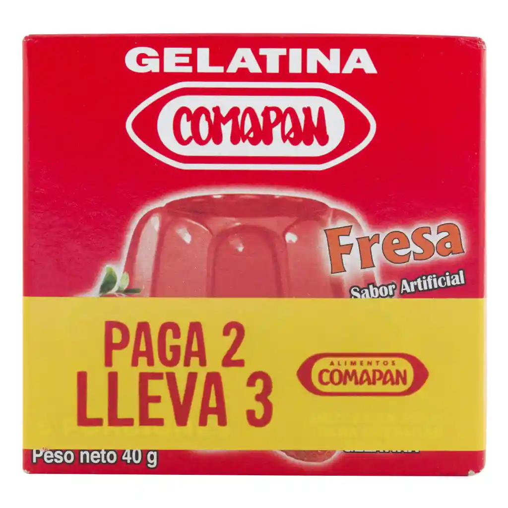 Comapan Mezcla en Polvo para Preparar Gelatina Sabores Surtidos