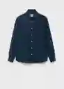 Camisa Avispa Navy Talla L Hombre Mango