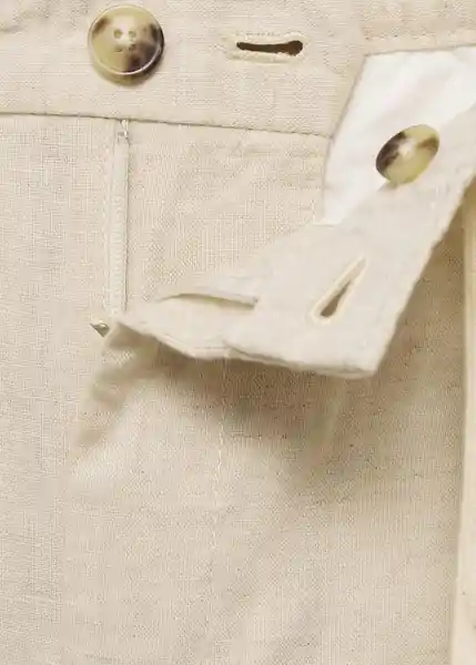 Pantalón Romelino Crudo Talla 46 Hombre Mango