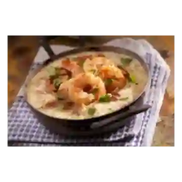 Crema de pulpito de camarones