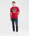 Camiseta Ch57 Graphic Masculino Rojo Chili Oscuro T M Chevignon