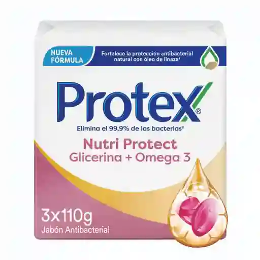 Jabón Antibacterial Protex Omega 3 110 g x 3