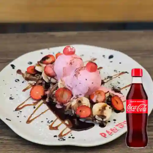 Combo Waffle de Helado&Hershey´s +Cocacola Orig 350ml