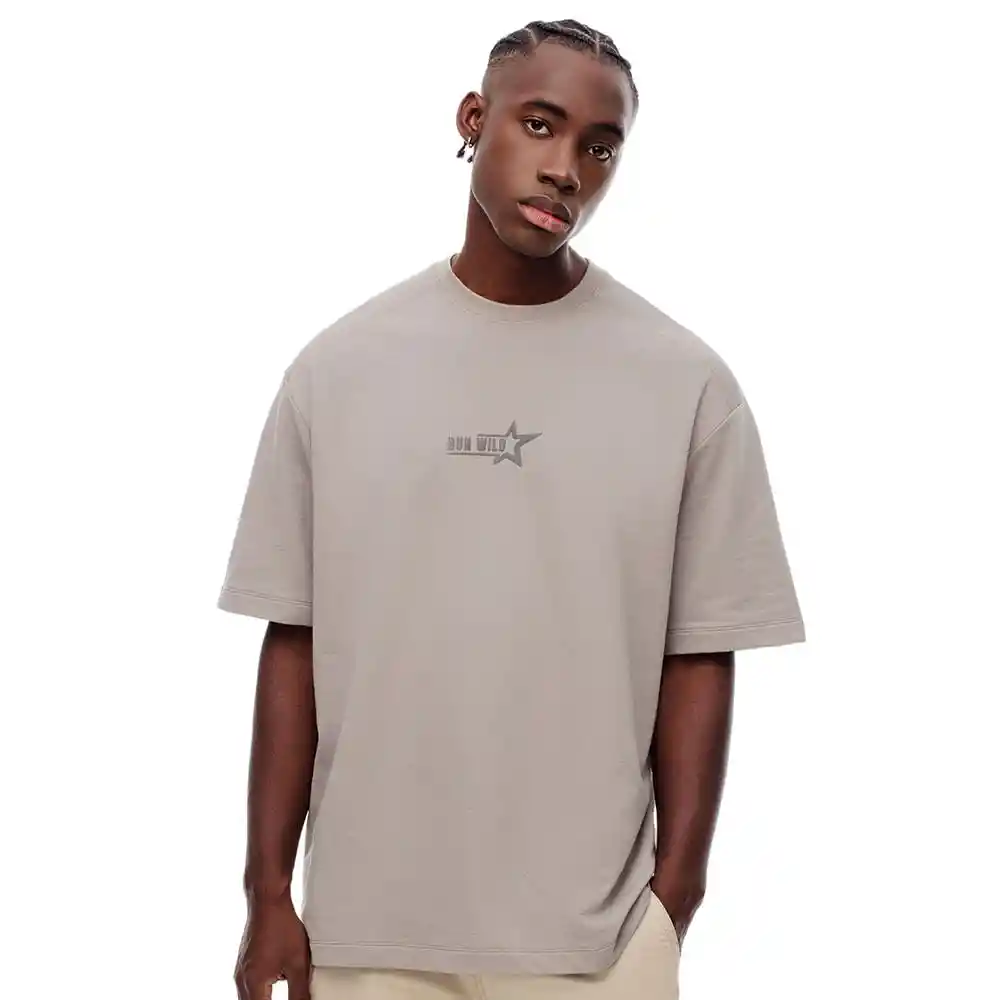 Camiseta Manga Corta en Algodón Masculino Adis Gef Talla Xs