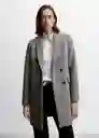 Abrigo Dali Gris Talla XL Mujer Mango