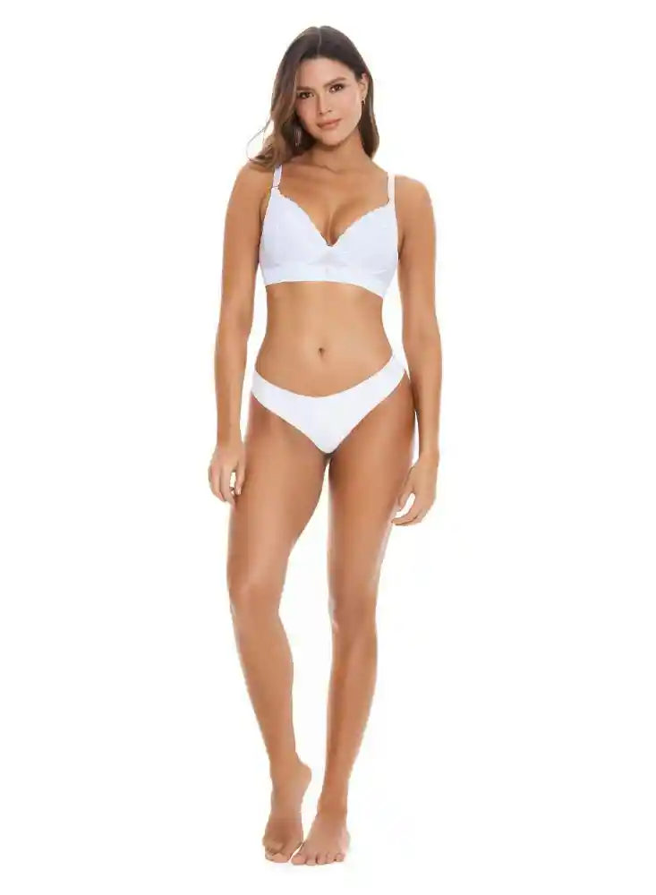 Brasier Prehormado Encaje 38-blanco