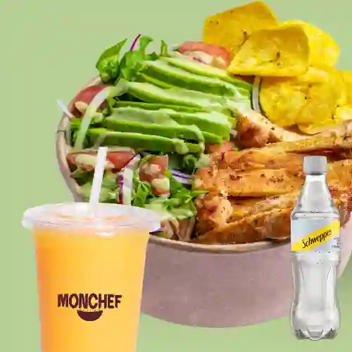 Combo Bowl Saludable + Schweppes Soda 400ml
