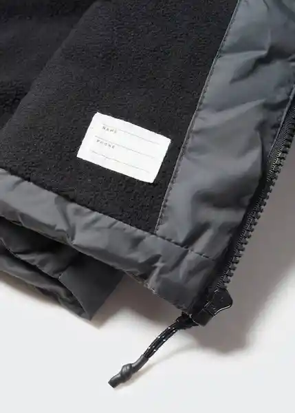 Abrigo Anorak America5 Antracita Talla 07 Niños Mango