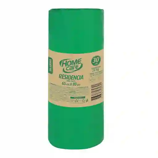 Home Care Bolsa Para Basura Verde 65 x 80 cm