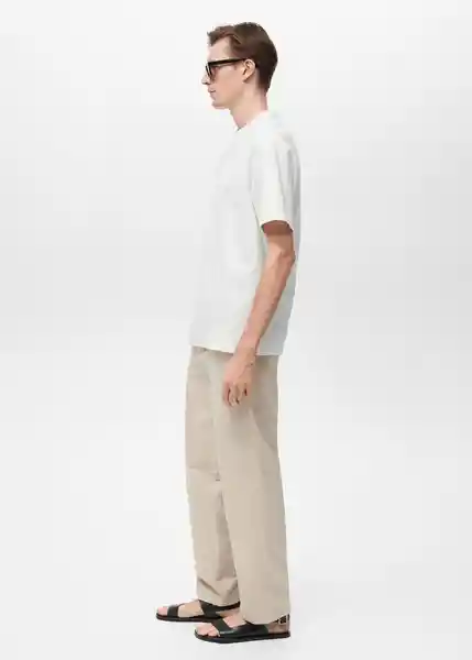 Camiseta Gari Blanco Talla L Hombre Mango