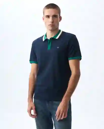 Camiseta Hombre Azul Talla L 801G001_AZU194024 Americanino