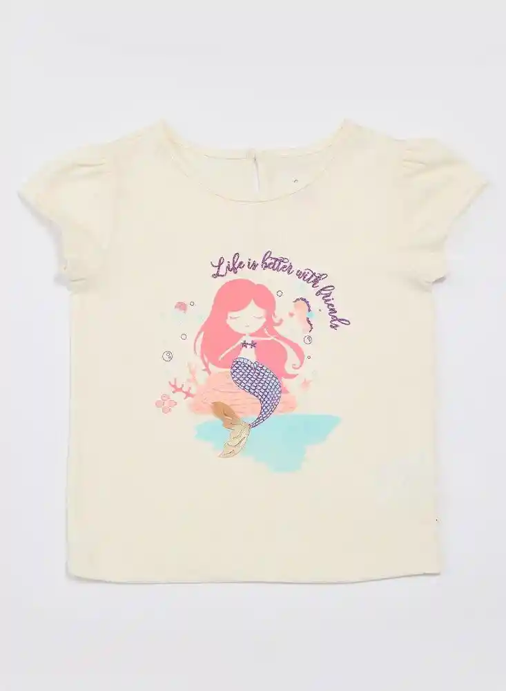 Camiseta Manga Corta 1t-ivory