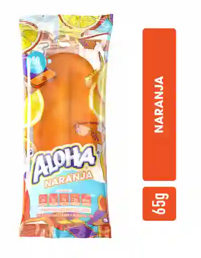 Aloha Paleta Helada de Agua Sabor a Naranja