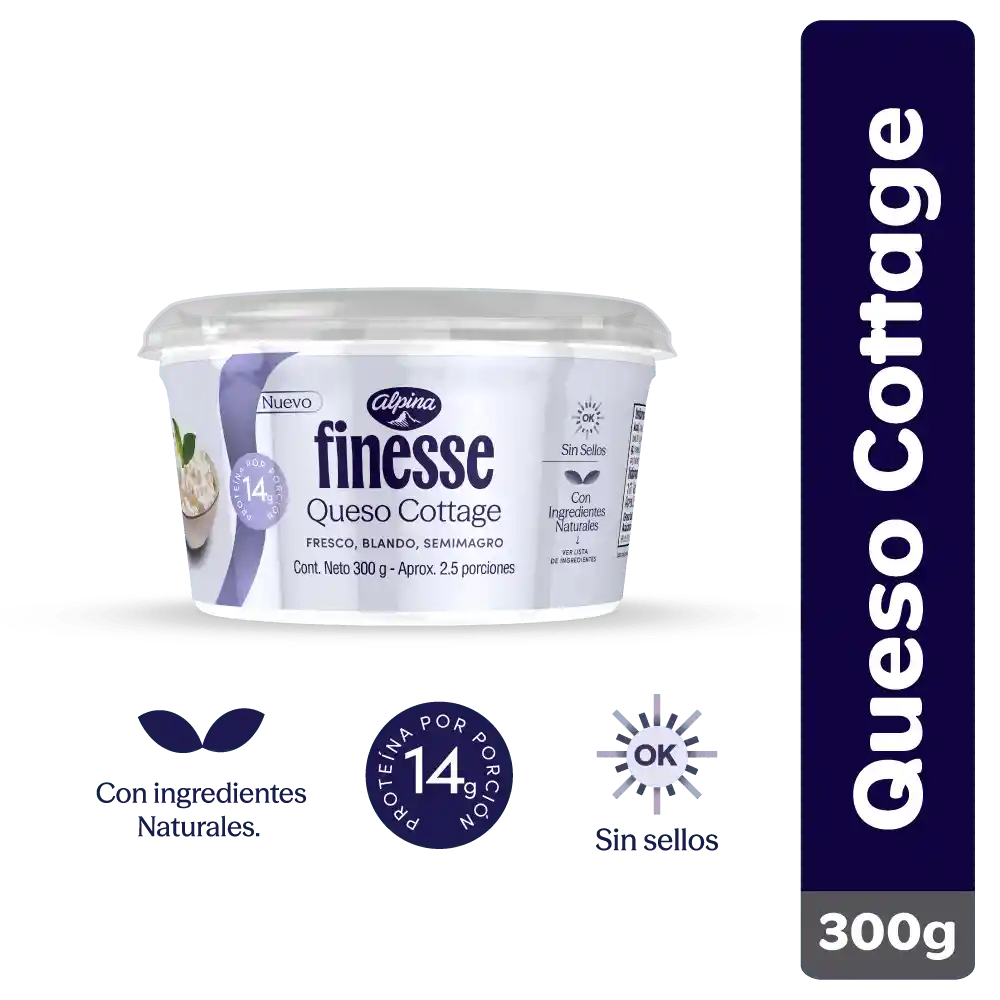 queso cottage finesse alpina 300g