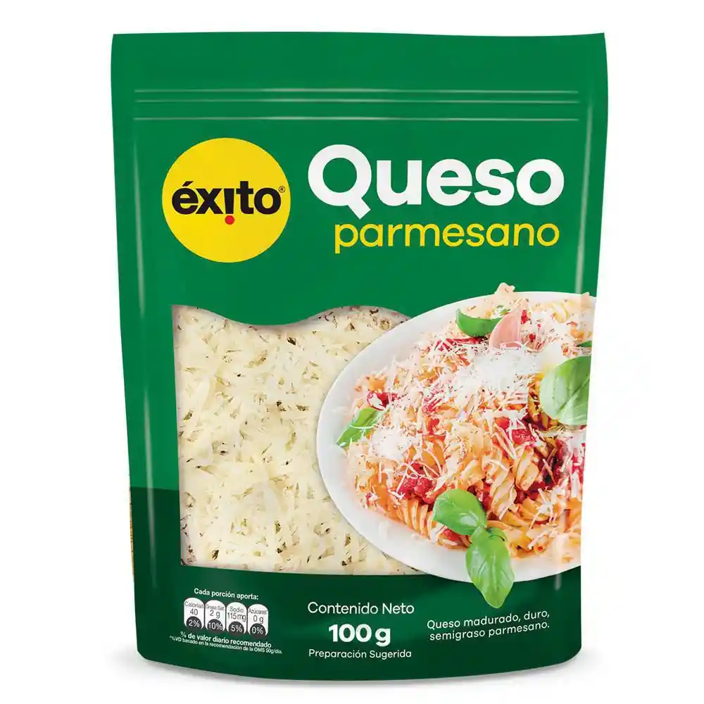 Queso Parmesano Rallado Éxito